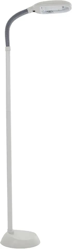 Adjustable Floor Lamp - Full Spectrum Natural Sunlight Lamp with Bendable Neck - Reading, Crafting, Esthetician Floor Light by Lavish Home (Beige)