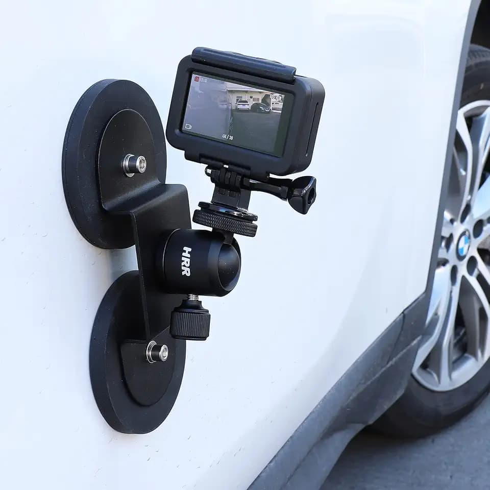 PellKing Magnet Camera Mount for GoPro 13/Insta360 X6/X5/X4/X3,Heavy-Duty Metal Car Magnetic Camera Mount with 360 Degree Rotation Ball Head for Car,Compatible with GoPro Hero 13 12 11 Black 8/7/6/5