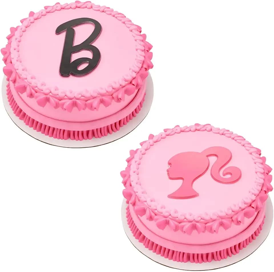 Barbie™ Silhouette & B Cake Toppers | Birthday Party Decoration | 2 Piece