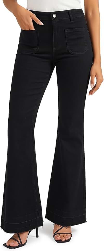 roswear Flare Jeans for Women Bell Bottom with Stretch