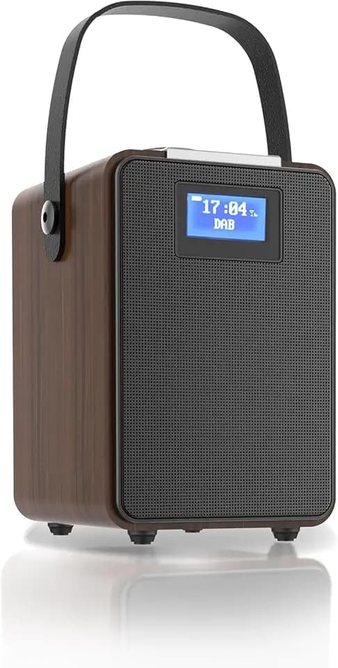 MONODEAL Wiederaufladbar DAB Radio mit Bluetooth, Dab+/UKW Radio,Zwei Wecke