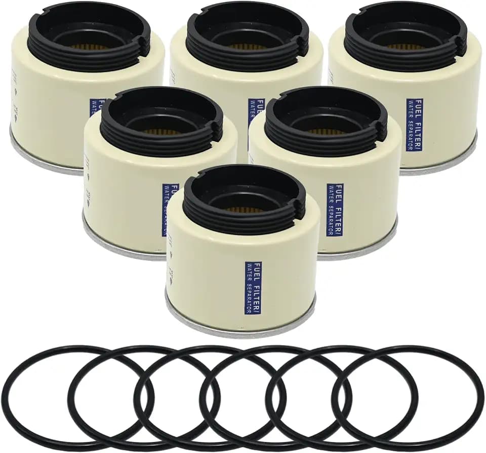 Hoypeyfiy R12T S3240 Fuel Filter Water Separator Element 120AT NPT ZG1/4-19 Replacement for Marine Diesel (6 Pack)