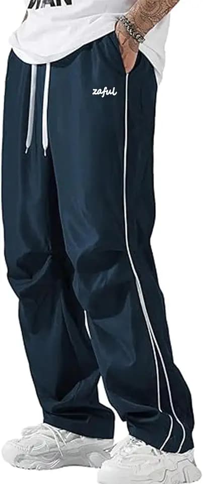 ZAFUL Men's Baggy Sweatpants Y2k Parachute Pants Dawstring Track Pants