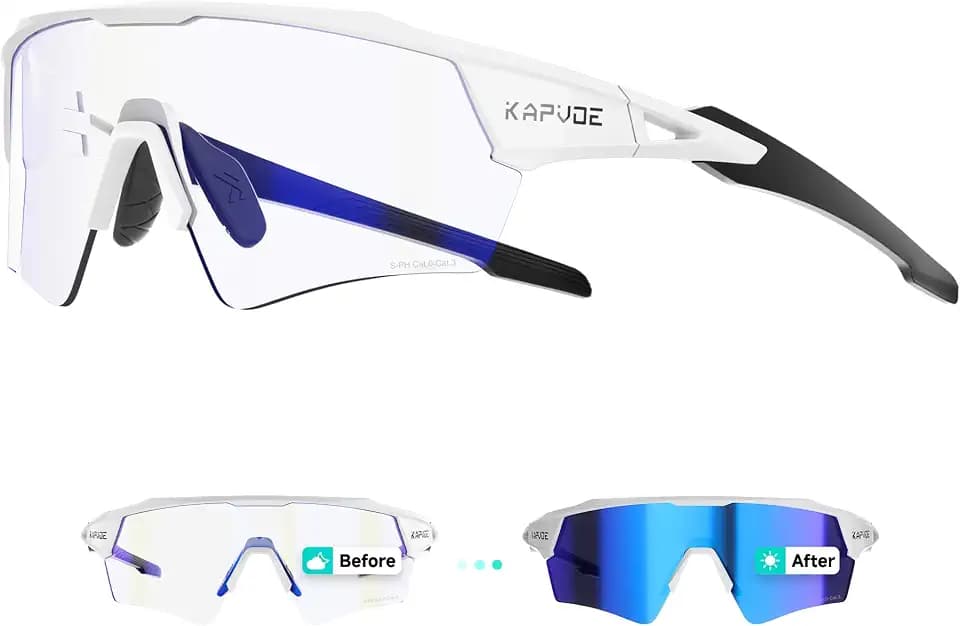 KAPVOE Fahrradbrille UV400 Herren Damen für Rennrad MTB K198