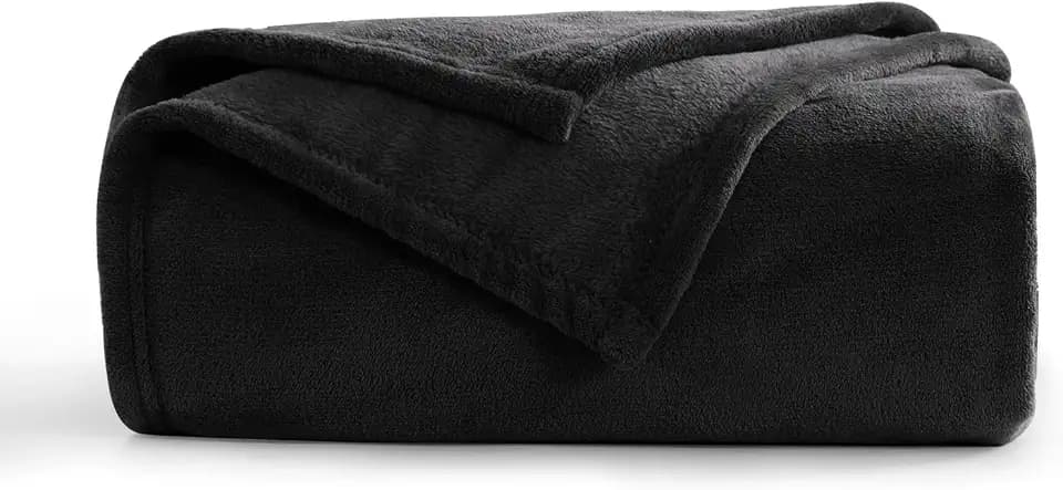 Aisbo Kuscheldecke Flauschig Decke Schwarz - Fleecedecke 150x200 cm Sofadecke Couchdecke, Weich Kuschelige Wohndecke für Wohnzimmer Sofa Couch Blanket Warme Decke XL