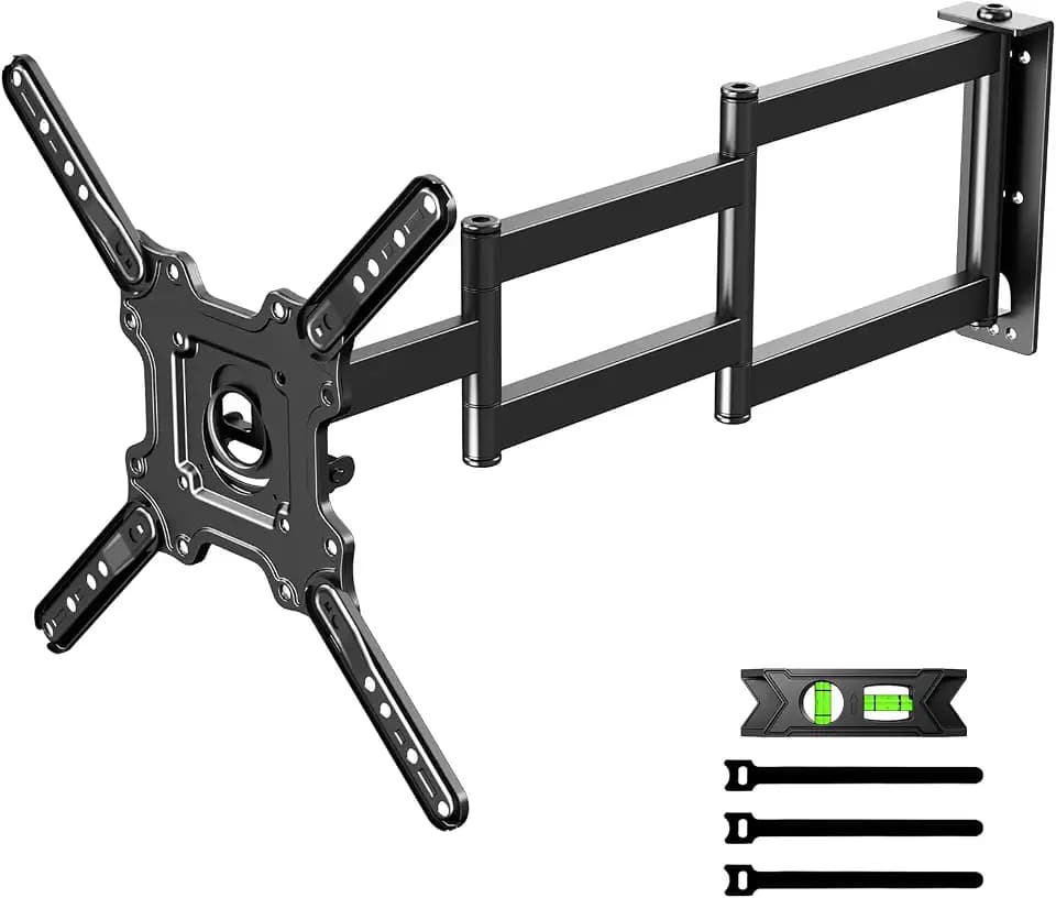 Long Arm TV Wall Mount for 26-65 Inch TVs, Full Motion Swivel Corner Wall Mount Bracket, Long Extension 36.2" Max,Swivel and Tilt, Max VESA 400x400mm, Holds 77 lbs