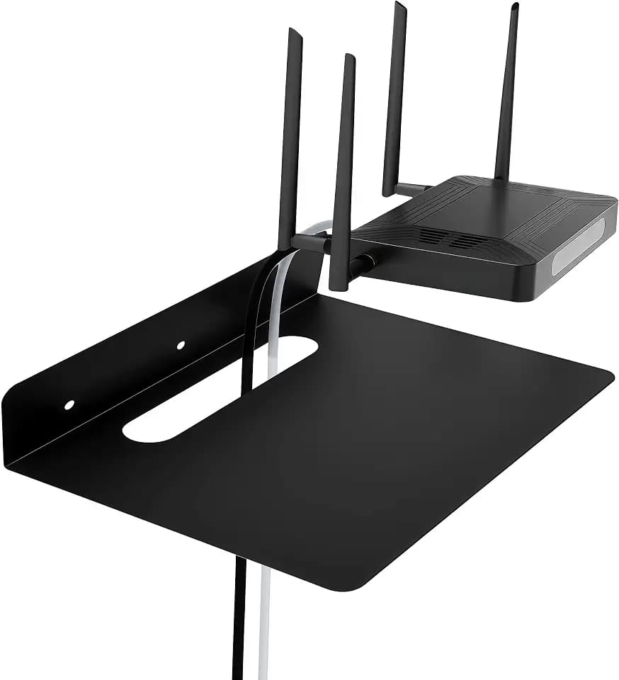 Small Wall Shelf，Steel Small Shelf for Wall (1, Black, 11.81x7.87in)