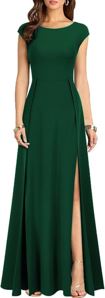 MUSHARE Women's Cocktail Dress Sexy Split Party Long Formal Dress