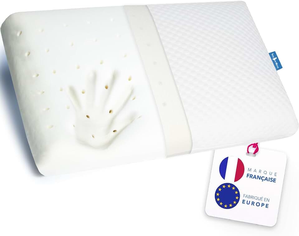 Kopfkissen Memory-Schaum Ergonomisch Orthopädisch Gegen Schwellen Bezug Aus Bambusfaser Herstell In Europa Zertifiziert Nach Öko-TEX 60 X 40 Cm