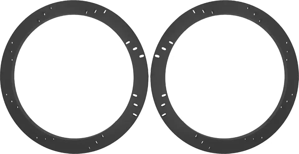 8" Subwoofer Speaker Spacers Depth Extender Extending Rings - 1" thick - ID: 7 1/8" OD: 8 7/8" - 1 Pair - SSK8XXK - Stackable - Perfect For Framing Fiberglass Enclosures