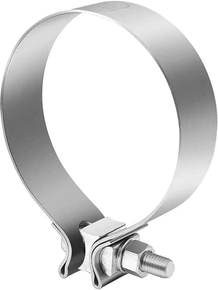 EVIL ENERGY 5.0 Inch Exhaust Clamp, Narrow Band Muffler Clamp Stainless Steel for Pipes, Mufflers, Catalytic Converters 1PCS