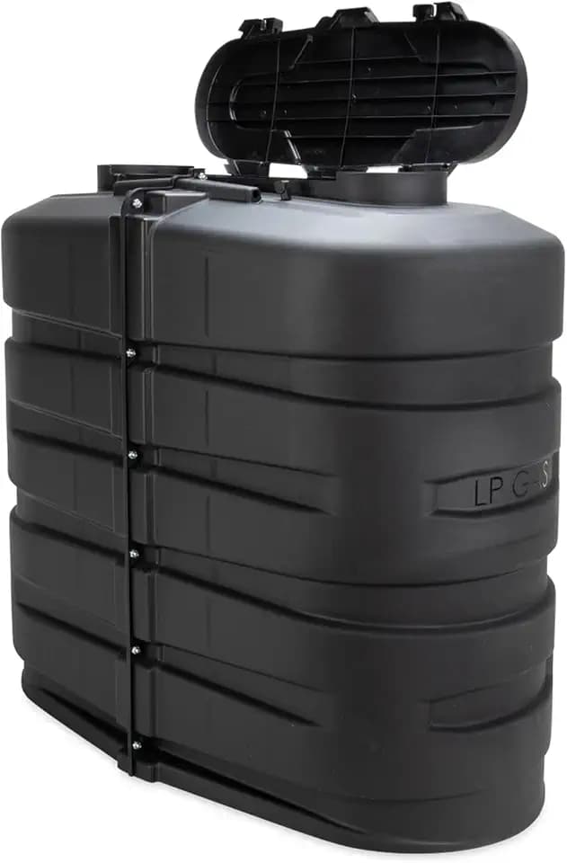 Camco Double Propane Tank Cover for RV and Camper, 30 lb, Black, 50512