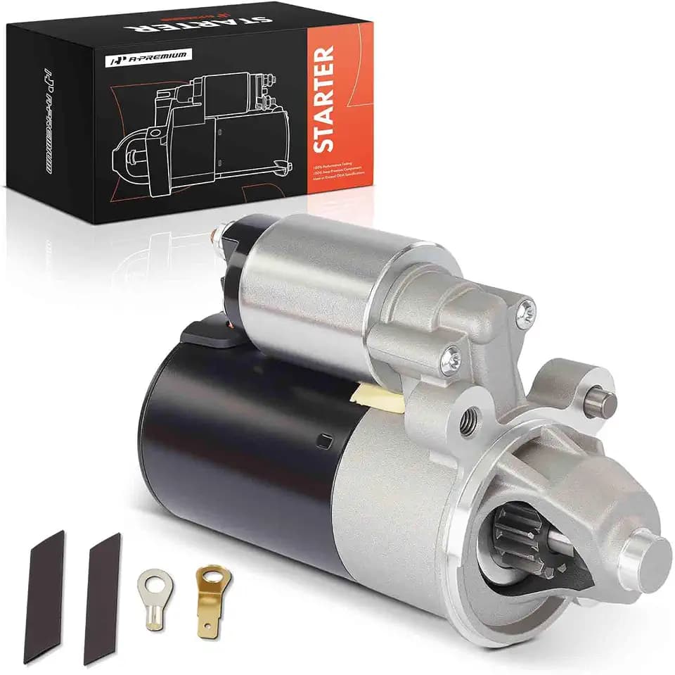 A-Premium Starter Motor, 12V 1.5KW 12 Teeth Clockwise Compatible with Ford