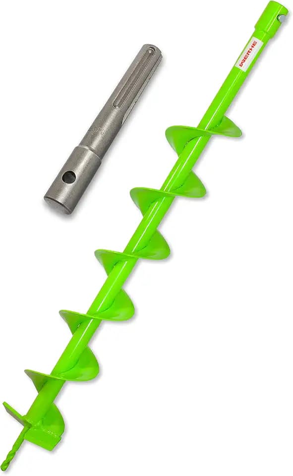 WERHE Erdbohrer 100 mm, SDS Max Aufnahme, Stahl, für Zaunpfähle und Bäume
