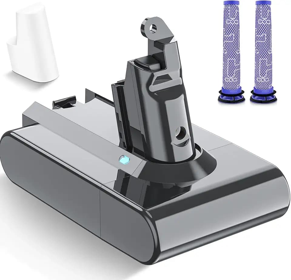 V6 Akku für Dyson, Ersatzakku für Dyson V6 DC62 Staubsauger mit 2 Filter