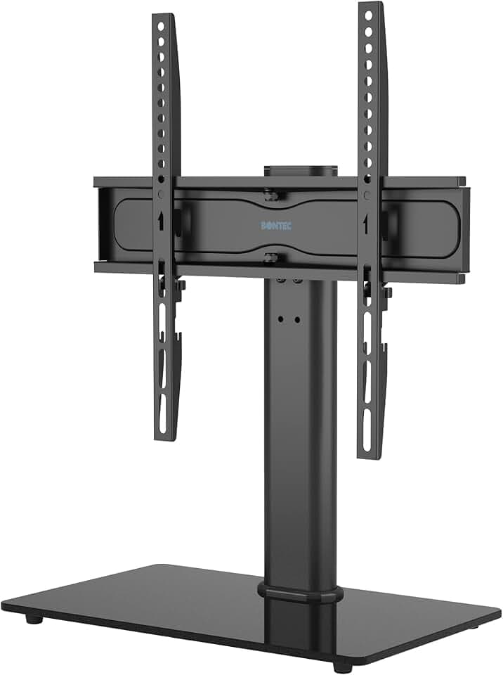 BONTEC TV Ständer Höhenverstellbar, Schwenkbar Fernsehständer für 24-60 Zoll LCD LED OLED Fernseher bis 45 KG, Max. VESA 400x400, Universeller TV Standfuß mit Kabelmanagement