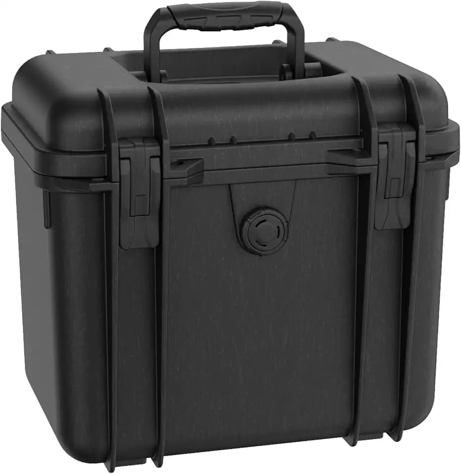 REFLEX CAMERA Hard Waterproof Top Loader IP67 Storage/Carry Case for Cameras, Lenses, Tools & Drones, Custom fit Foam & Security Lockable. 10.4" x 6.7" x 8.4" Dust & Impact Resistant
