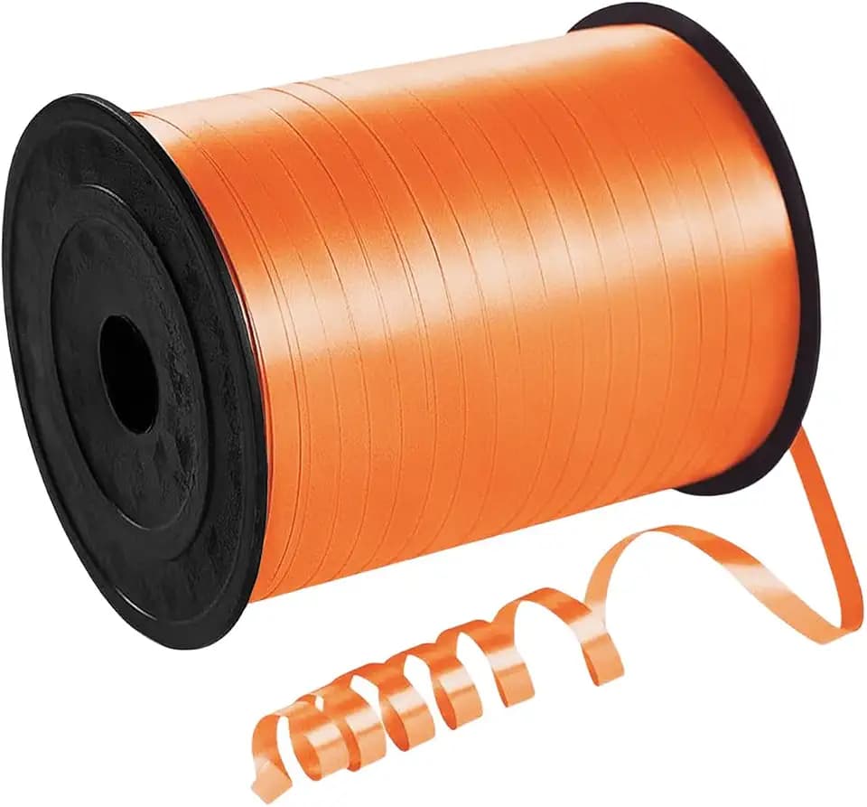 Geschenkband Orange 5mm Breit,450M Kräuselband Geschenkbänder,Ringelband, Ballonschnur für DIY-Dekoration,Dekoband für Hochzeit Weihnachten Neujahr Geburtstag Geschenkverpackung Ballonverschlüsse