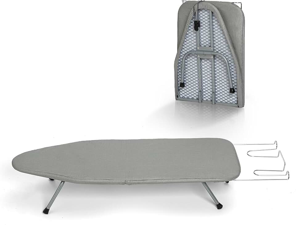 Tabletop Ironing Board with Iron Rest 32"x12" Grey