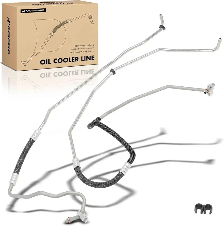 A-Premium Engine Oil Cooler Line Hose Assembly Compatible with Chevrolet