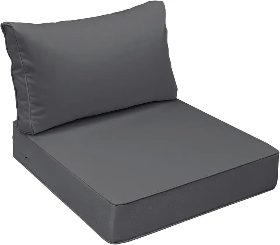 AAAAAcessories Outdoor Chair Cushions, 23.5 x 25.5 x 5 + 13.5 in, Set of 1