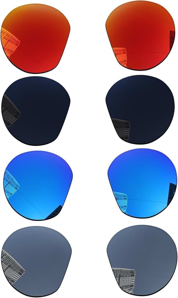 Acefrog 4 Pairs Polarized Replacement Lenses for Oakley Meta HSTN OW8002 AI Glasses Sunglasses, Perfectly Fit, Shatterproof, Anti-scratch, Value Pack