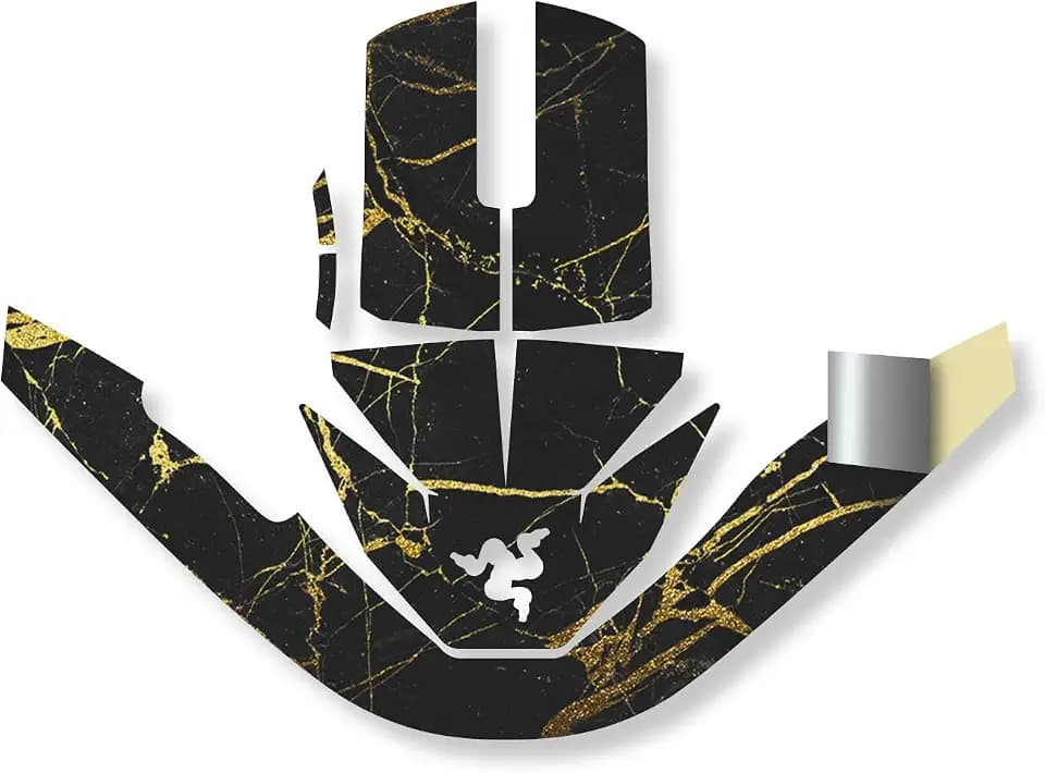 Mouse Skin Compatible with Razer Viper V3 Pro - Black Gold Marble - Premium 3M Vinyl Protective Wrap Decal Cover - Easy to Apply | Crafted in The USA by MightySkins