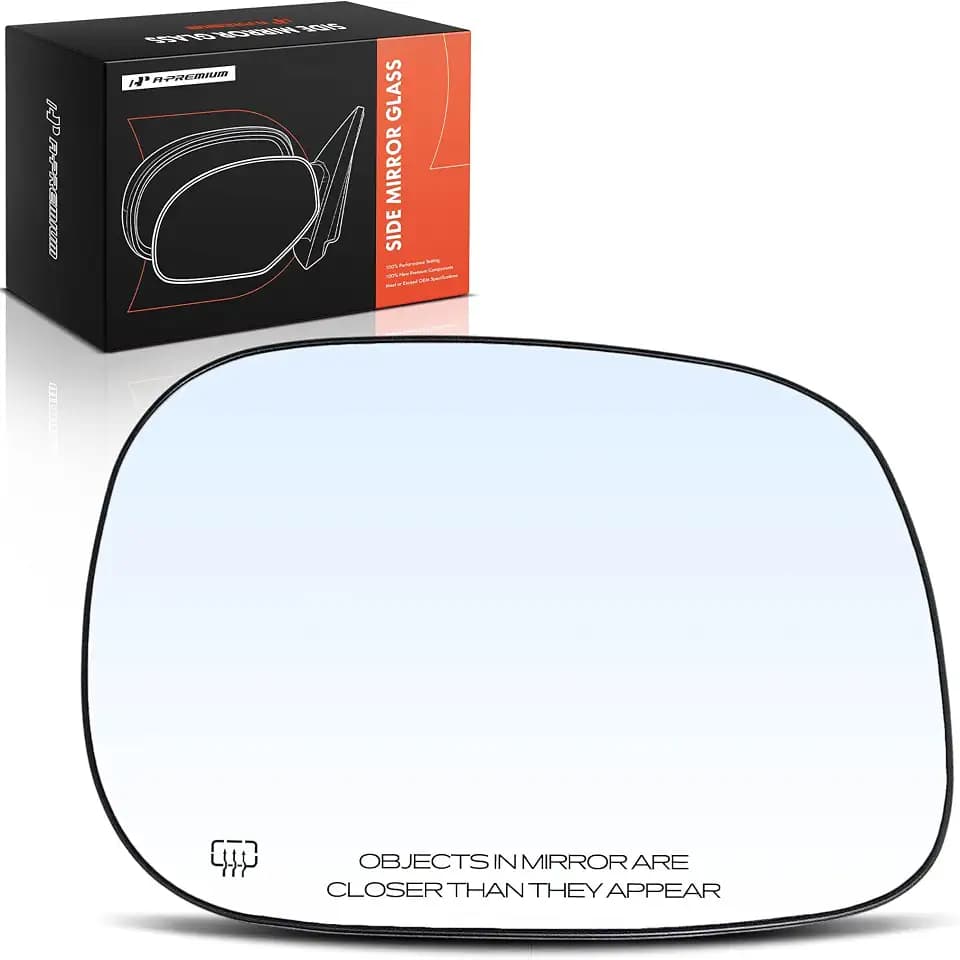 A-Premium Right Passenger Side Power Heated Mirror Glass with Backing Plate