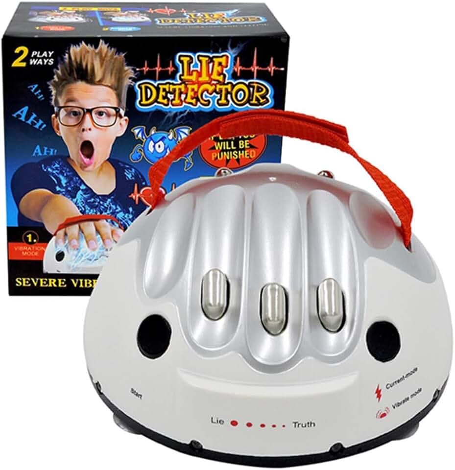 OUKEYI Micro Electric Shock Lie Detektor, Shocking Liar Party Game Interessant True or Dare Game Lie Detector Joke Toys Polygraph Entertainment Shock