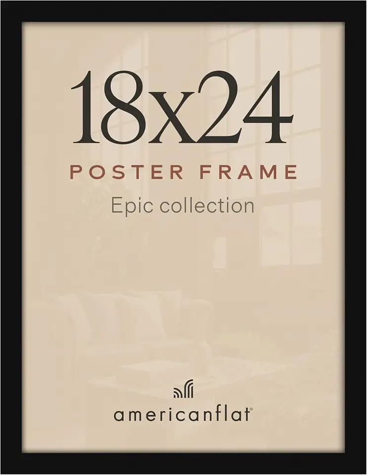 Americanflat 18x24 Poster Frame - Engineered Wood - Black