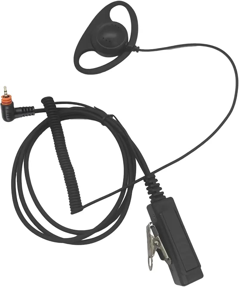 Walkie Talkie Ear Piece D Shape D-Ring Loop Shaped Earpiece Surveillance Headset Headphone with Mic Earphone for Motorola Mototbro Radio SL7550 SL7580 SL300 SL500 SL3500E SL8550 SL8050 TLK100