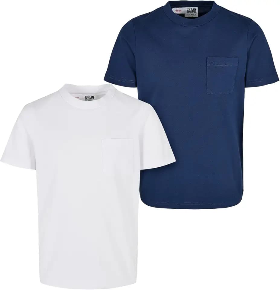 Urban Classics Herren Boys Organic Cotton Basic Pocket Tee 2-Pack