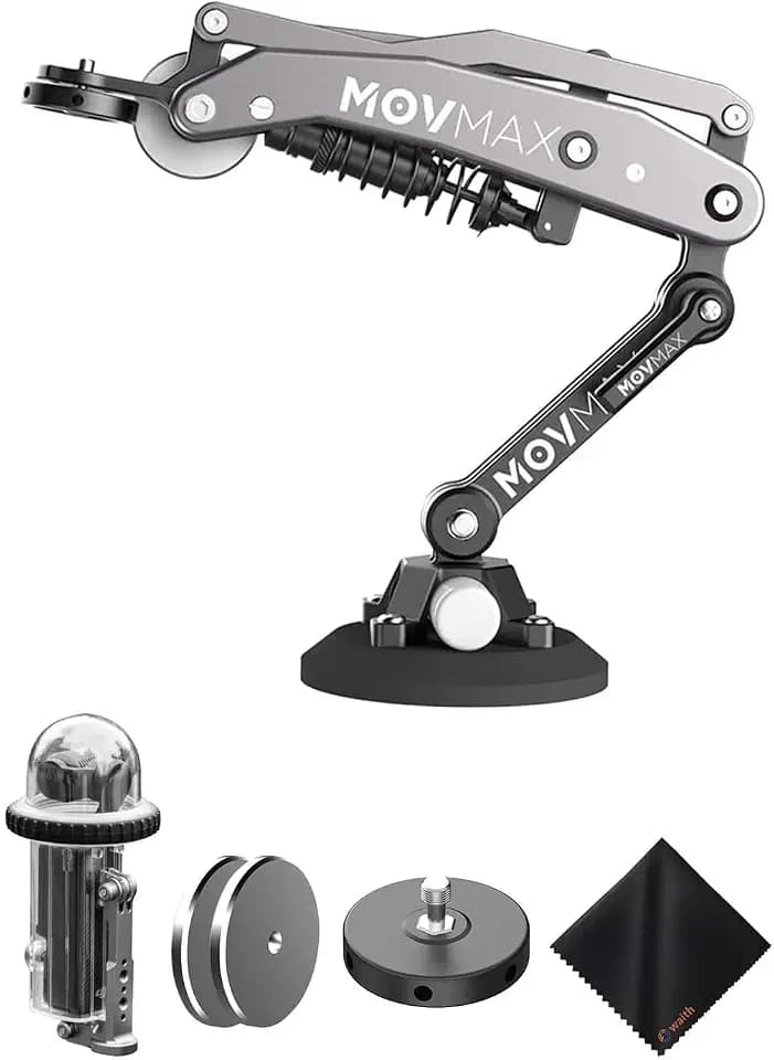 MOVMAX Blade Arm for DJI Pocket 3 – Shock-Absorbing Stabilizer Extension Mount for Smooth & Dynamic Shots with MOVMAX Waterproof Case for DJI Osmo Pocket 3 & Waith Cleaning Cloth Bundle Set