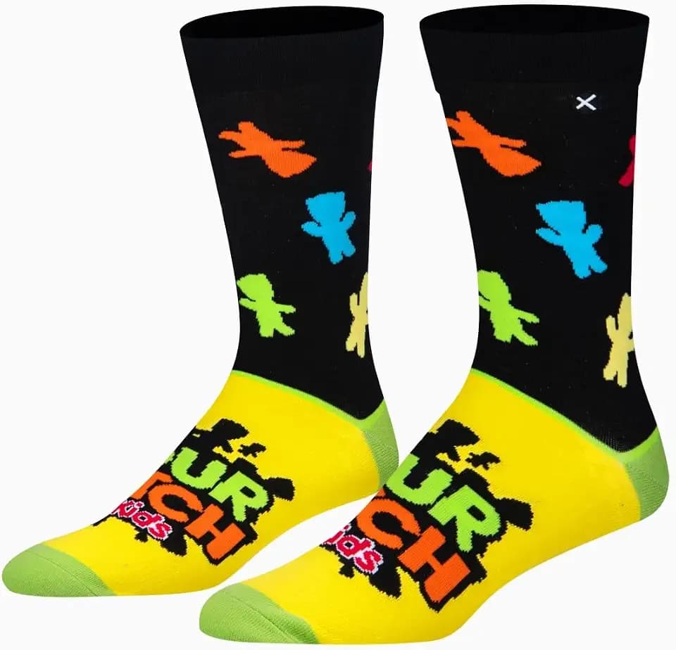 Odd Sox - Candy Themed Funny Cool Crew Socks, Size Large