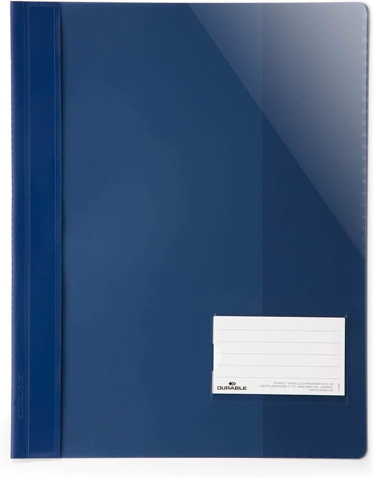 Durable Sichthefter für Din A4, Überbreite, dunkelblau, 25er Packung, 269007