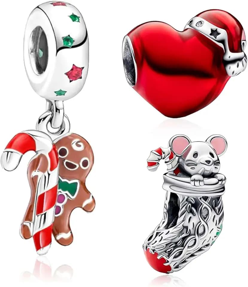 Holiday Heart cute Charms S925 Sterling Silver Bead for Bracelets and Necklaces for Family Birthday Women Jewelry Present