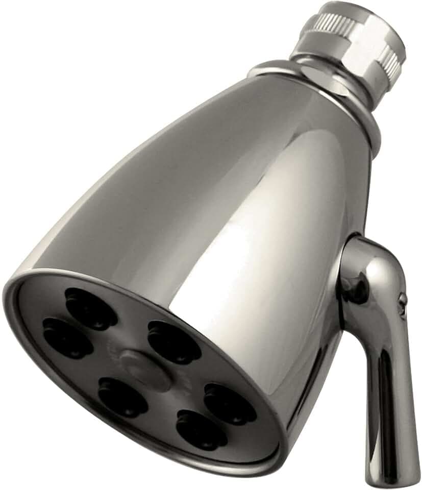 Westbrass 2-1/4" Brass 6-Jet Adjustable Shower Head, Polished Nickel, D308-05
