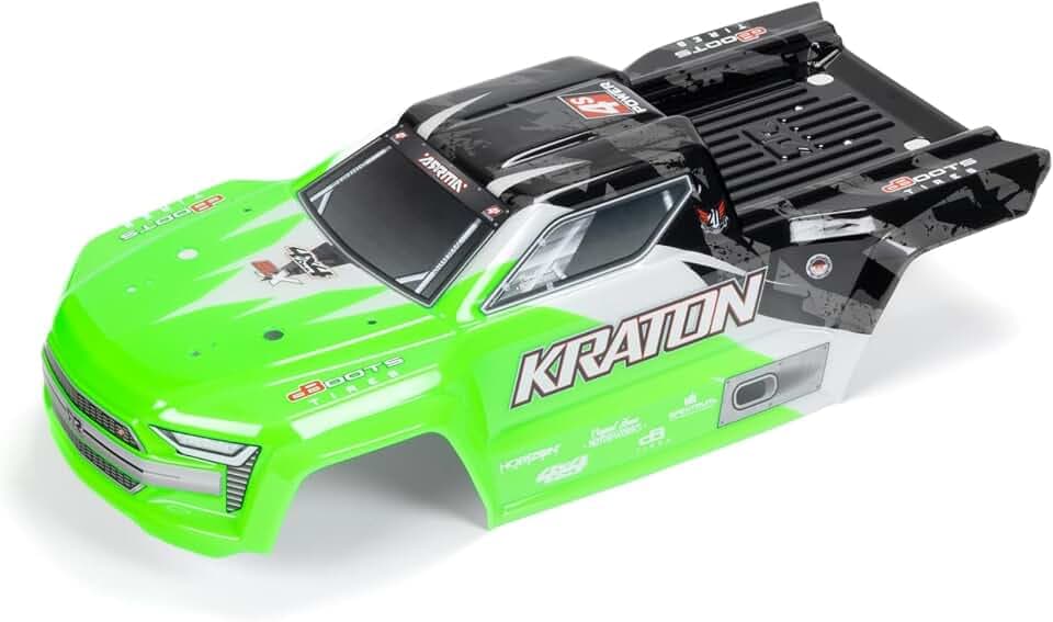 ARRMA Kraton 4x4 BLX Painted Decaled Trimmed Body (Green/Black), ARA402359