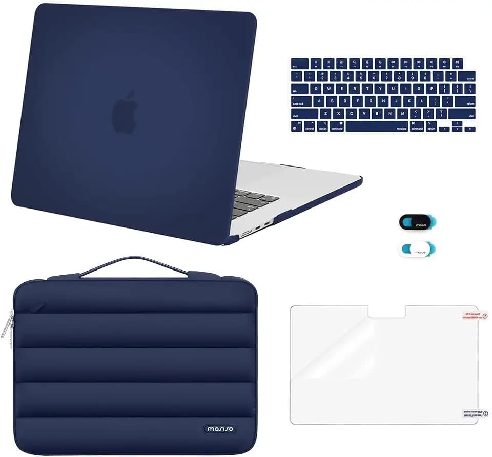 MOSISO Compatible with MacBook Air 15 inch Case M5 2026 M4 M3 M2 2025-2023