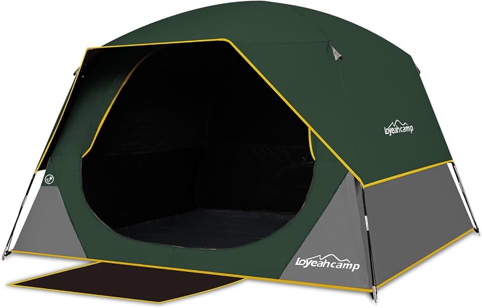 LOYEAHCAMP Tent 4/6 Person Blackout Camping Tent with Rainfly