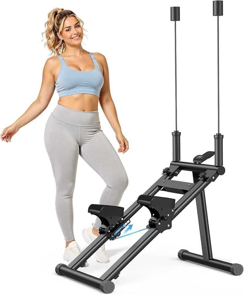 OWLSKY Stair Stepper for Home,Vertical Climber Exercise Machine with Stable Triangular Frame, Smooth & Quiet Motion, Full Body Workout Equipment