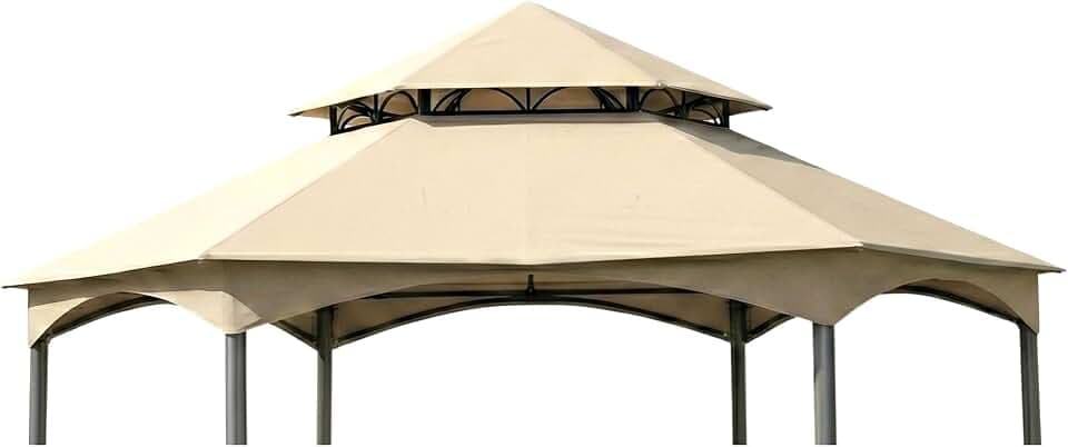 Garden Winds Durable Replacement Canopy Top Cover Compatible with The L-GZ793PST-A Southbay Hexagon Gazebo - Classic Sand, 350