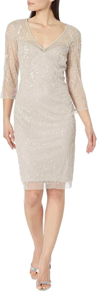 Adrianna Papell Beaded Short Dress