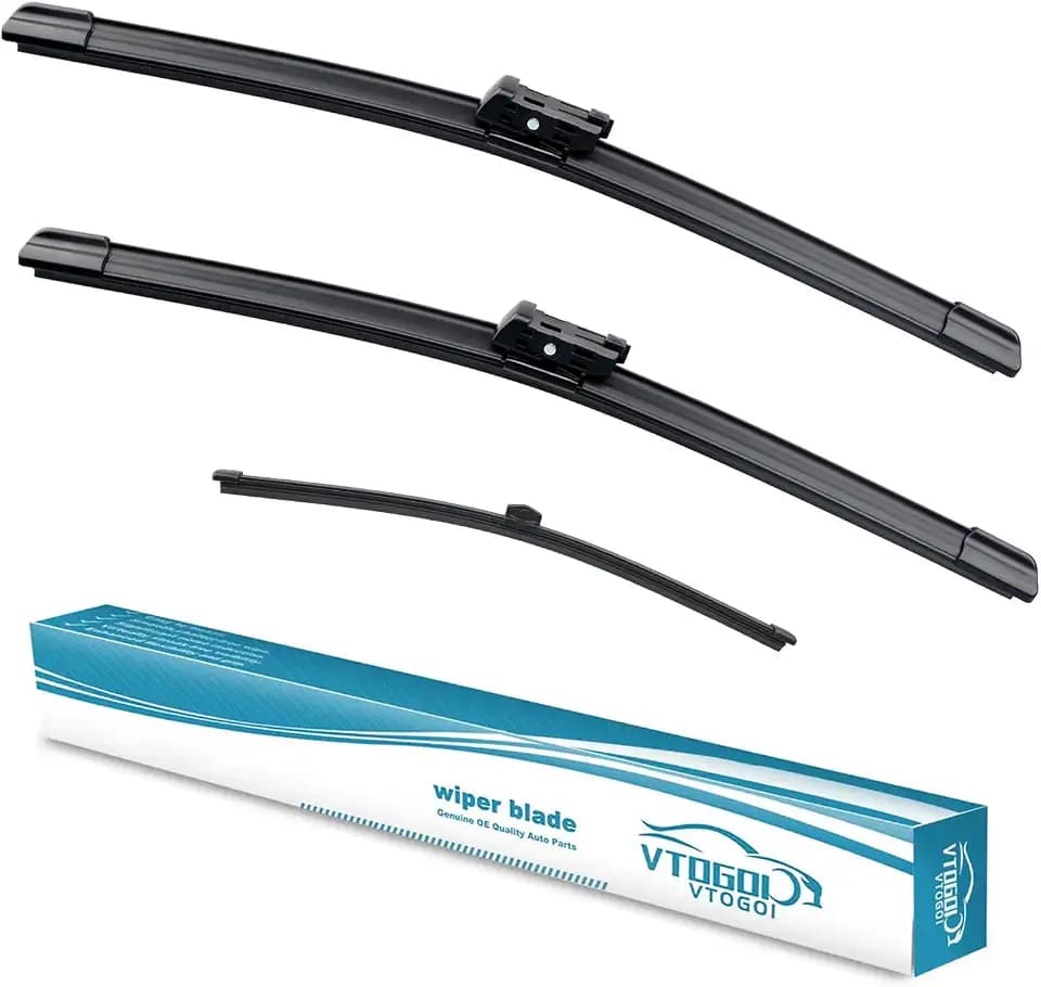 OEM Windshield Wiper Blades Replacement for Audi Q7 2016-2019 2020 2021 2022 2023 2024 2025 Audi SQ7 2017-2025, All Weather Original Factory Quality Front & Rear Wipers Set 27"+20"+15" (Pack of 3)