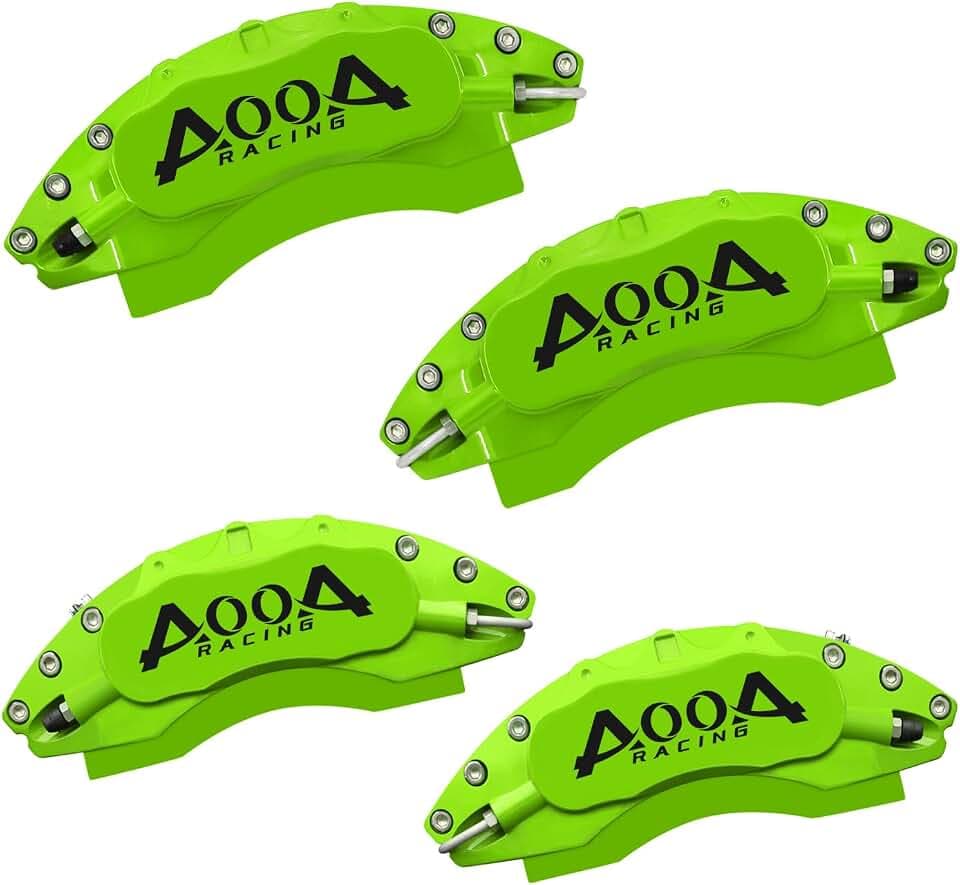 Aluminum Green Caliper Covers Black Character Fits Toyota Camry XSE Electronic Brake and RAV4 2019-2026/Toyota Venza 2021-2024,Lexcus ES/UX 2019-2025(set of 4)