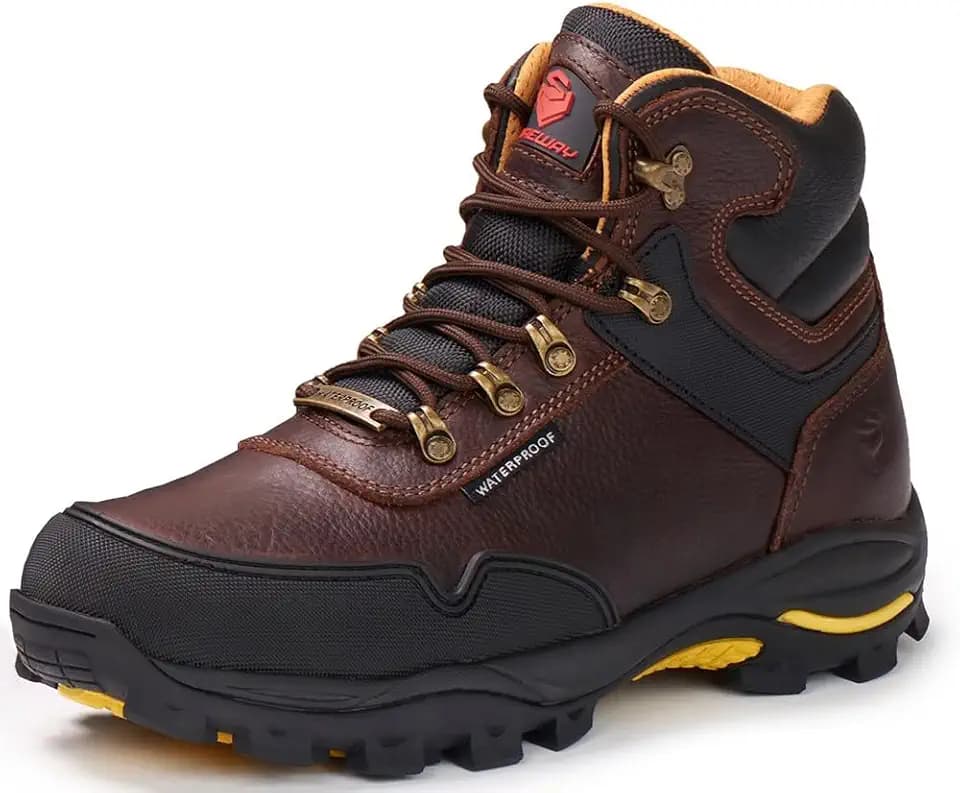 SUREWAY Men's 6 Inch Soft/Steel Toe Waterproof leather Work Boots