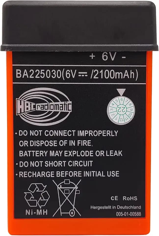 SHENYANG BA225030 6V Ni-Mh Battery for HBC Crane Remote Pump Truck Battery (2100mAh)