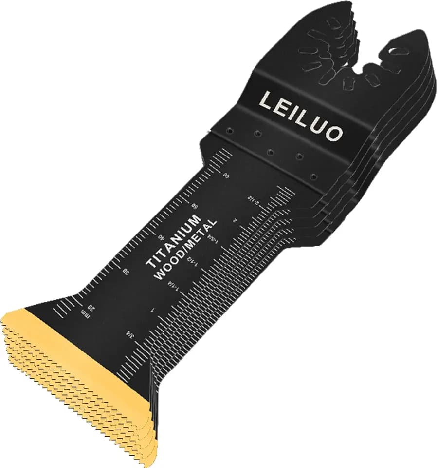 LEILUO 5-tlg Titan Oszillierende Multitool Sägeblätter 70 mm Extra Lang