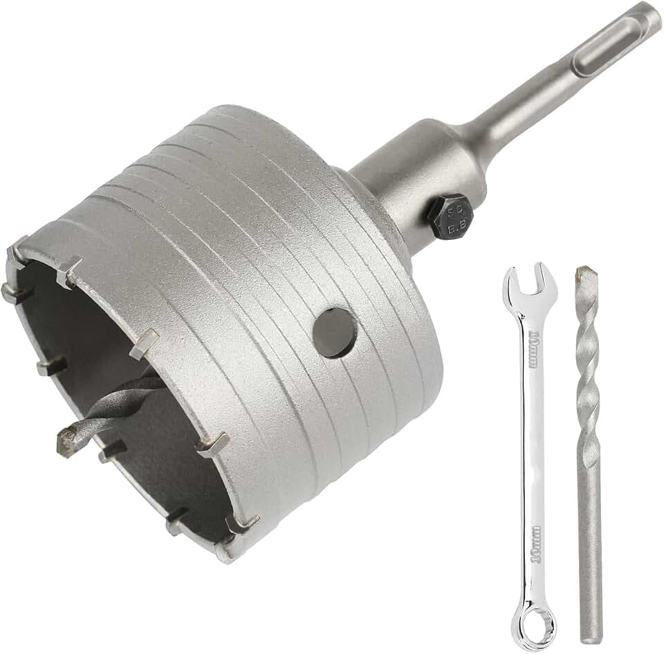 85MM Bohrkrone Set Mit SDS Plus Adapter 110mm Und Zentrierbohrer 2x8x110mm,Lochsäge 85mm Dosensenker Hohlbohrkrone,Bohrkrone Steckdose Für Mauerwerk Und Beton