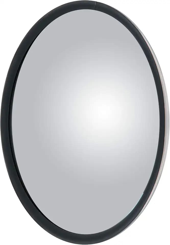 RETRAC 609838 7-1/2-Inch Stainless Steel Offset-Mount Convex Mirror Head with J-Bracket, Universal Driver or Passenger Side